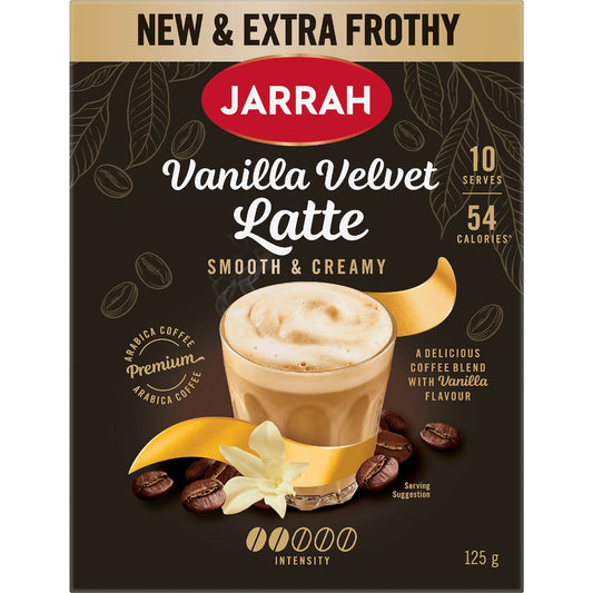 Jarrah Vanilla Velvet Latte Satchets 10 Pack
