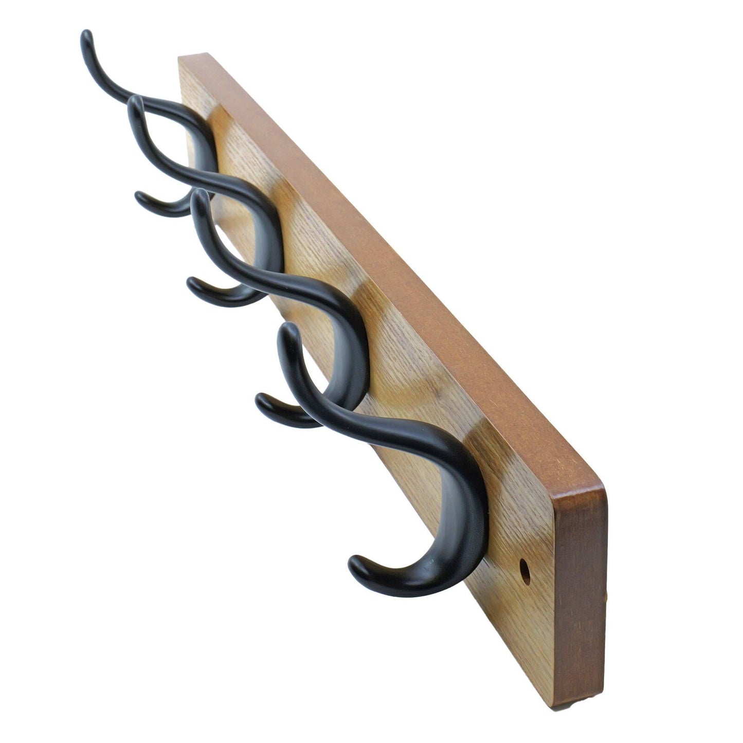 Adoored 4 Hook Rustic Pine Board Rack