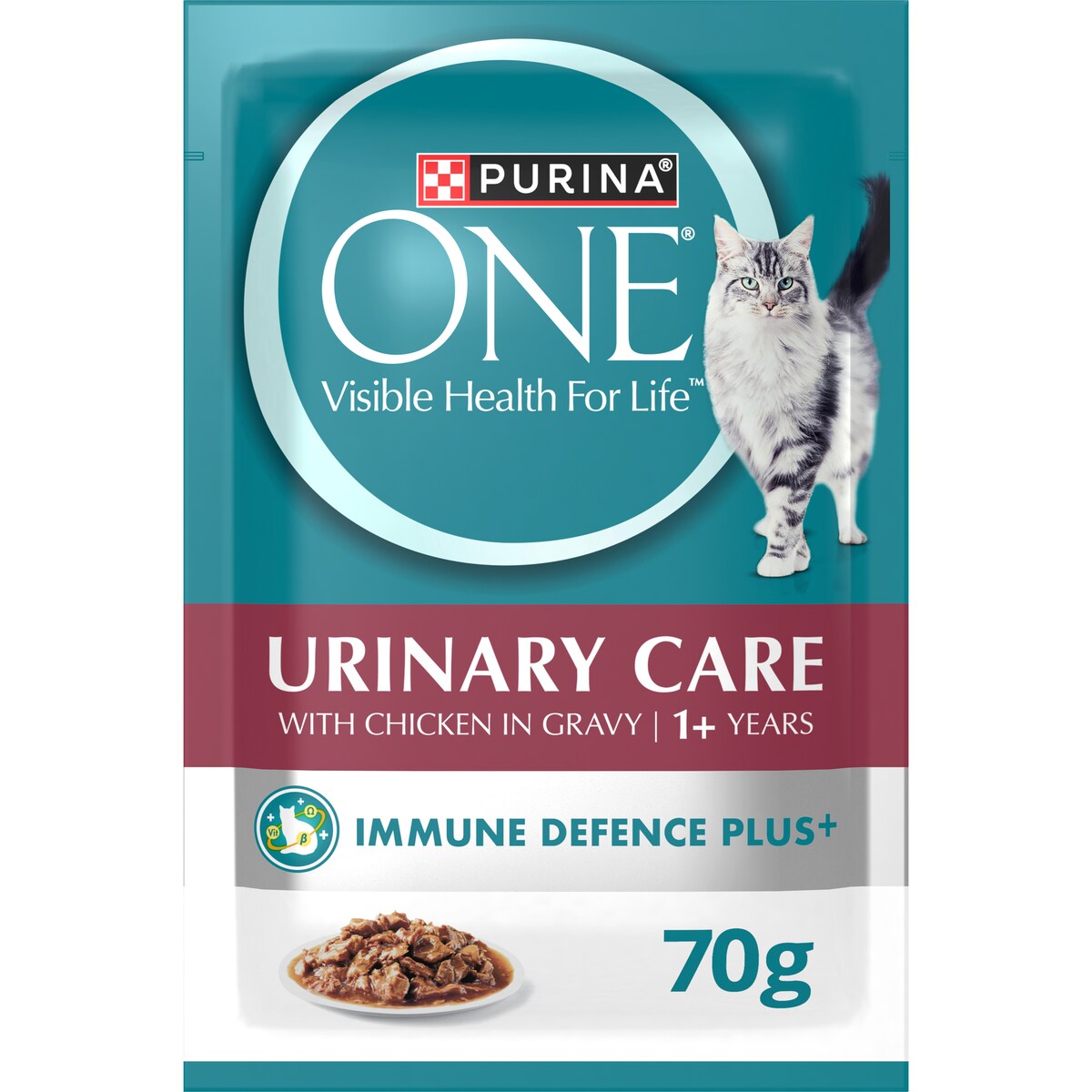 Purina One Cat Food Urinary Care Chicken In Gravy 70g X 12 Pack