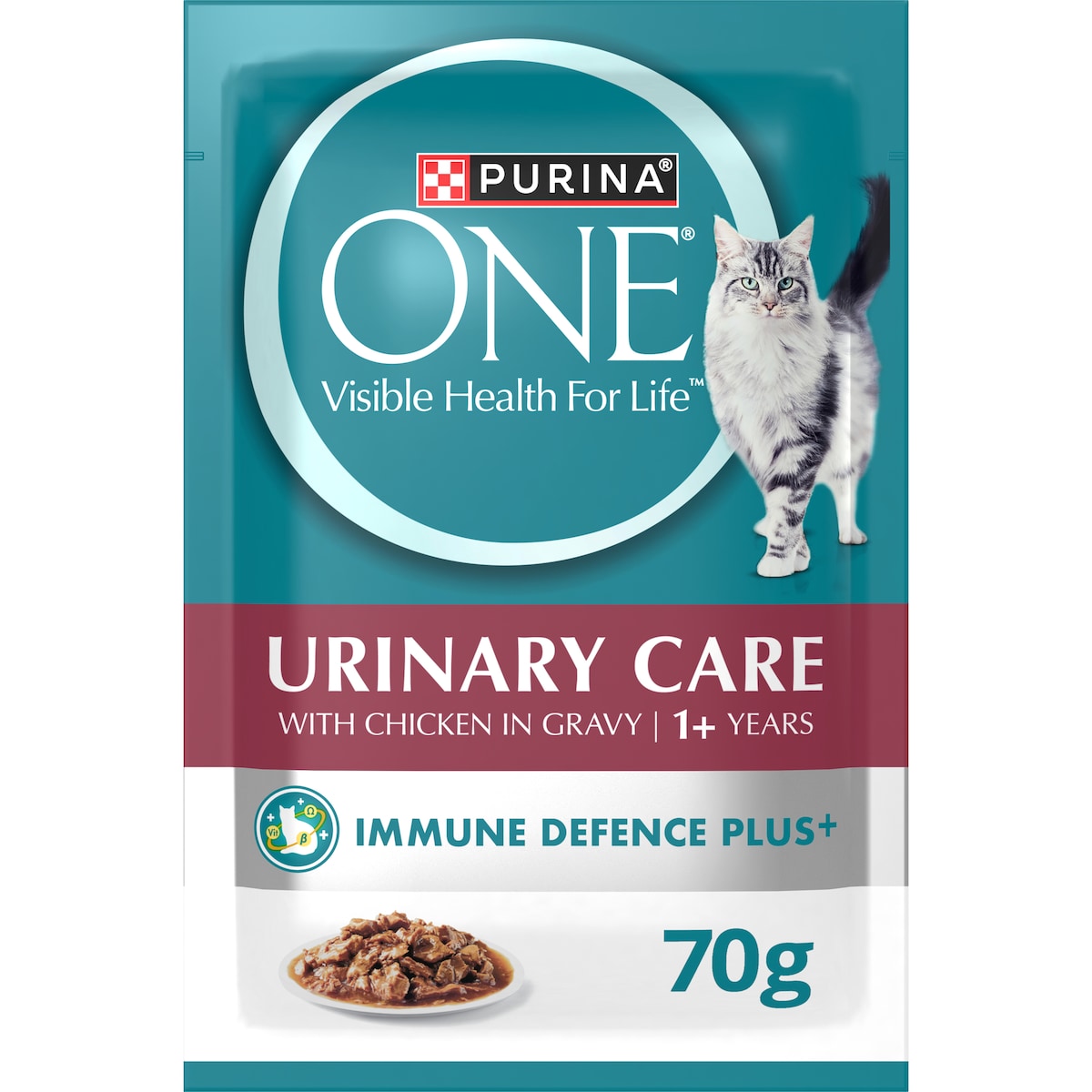 Purina One Wet Cat Food Urinary Care Chicken In Gravy 70g X 12 Pack