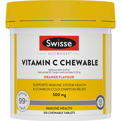 Swisse Ultiboost Vitamin c Chewable Tablets 500mg 310 Tablets