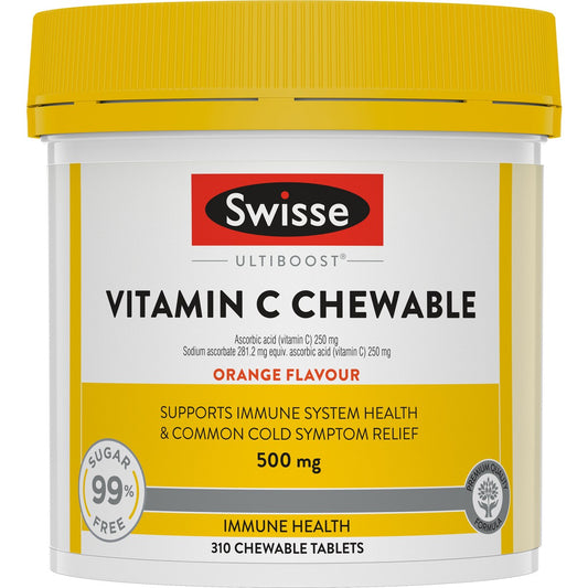 Swisse Ultiboost Vitamin c Chewable Tablets 500mg 310 Tablets