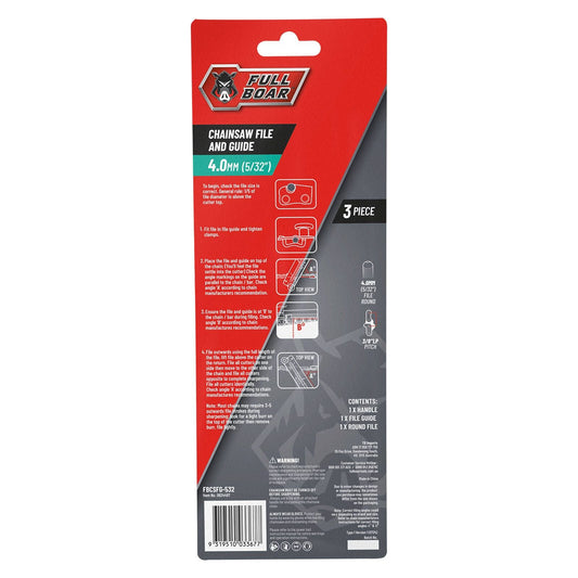 Full Boar Chainsaw File and Guide - 4.0mm