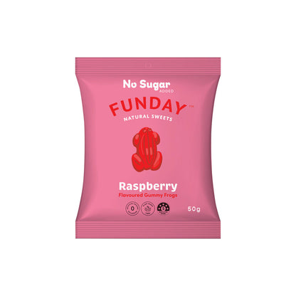 Funday No Sugar Added Raspberry Frogs - 50g