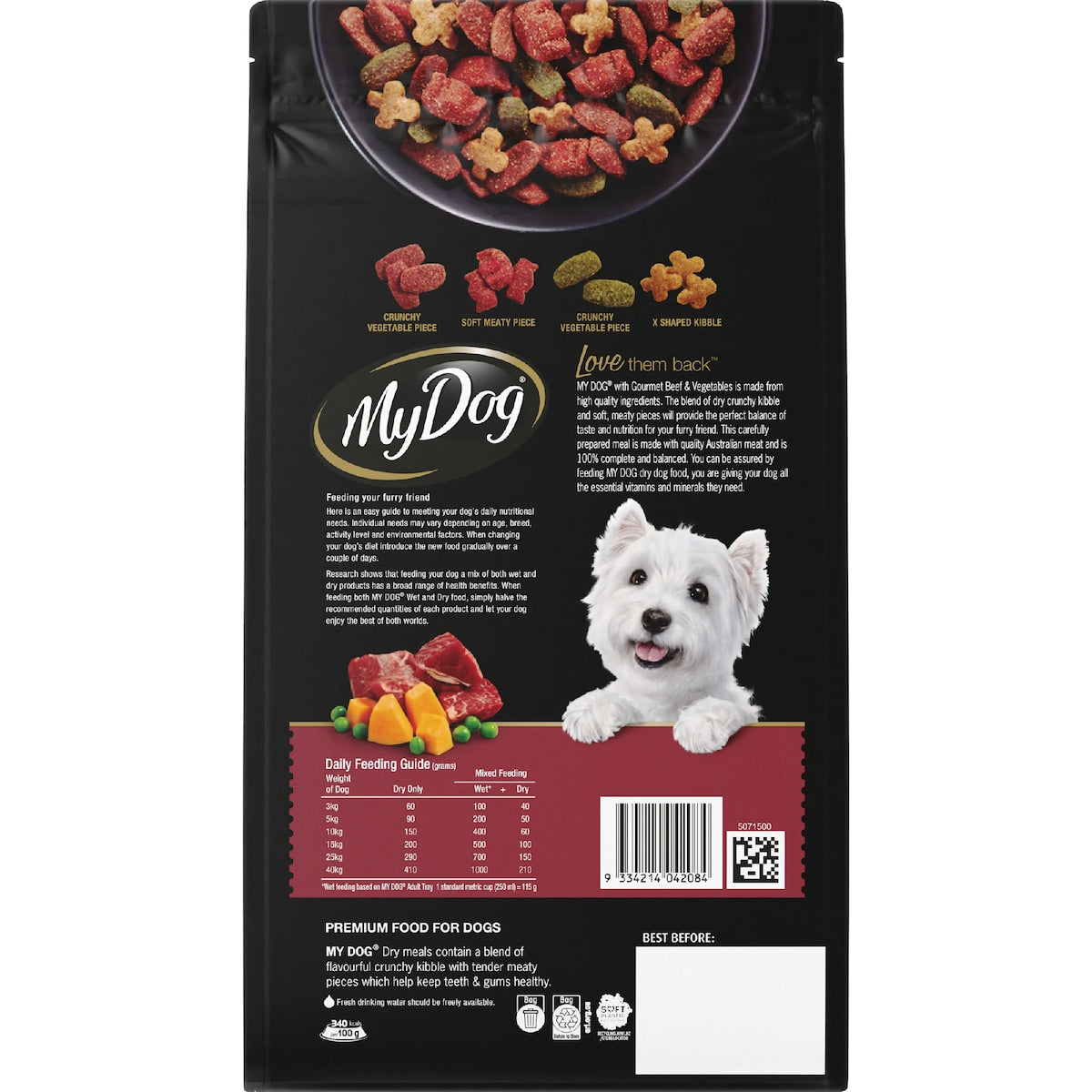 My Dog Gourmet Beef With Roast Vegetables Flavours Dry Food 1.5kg