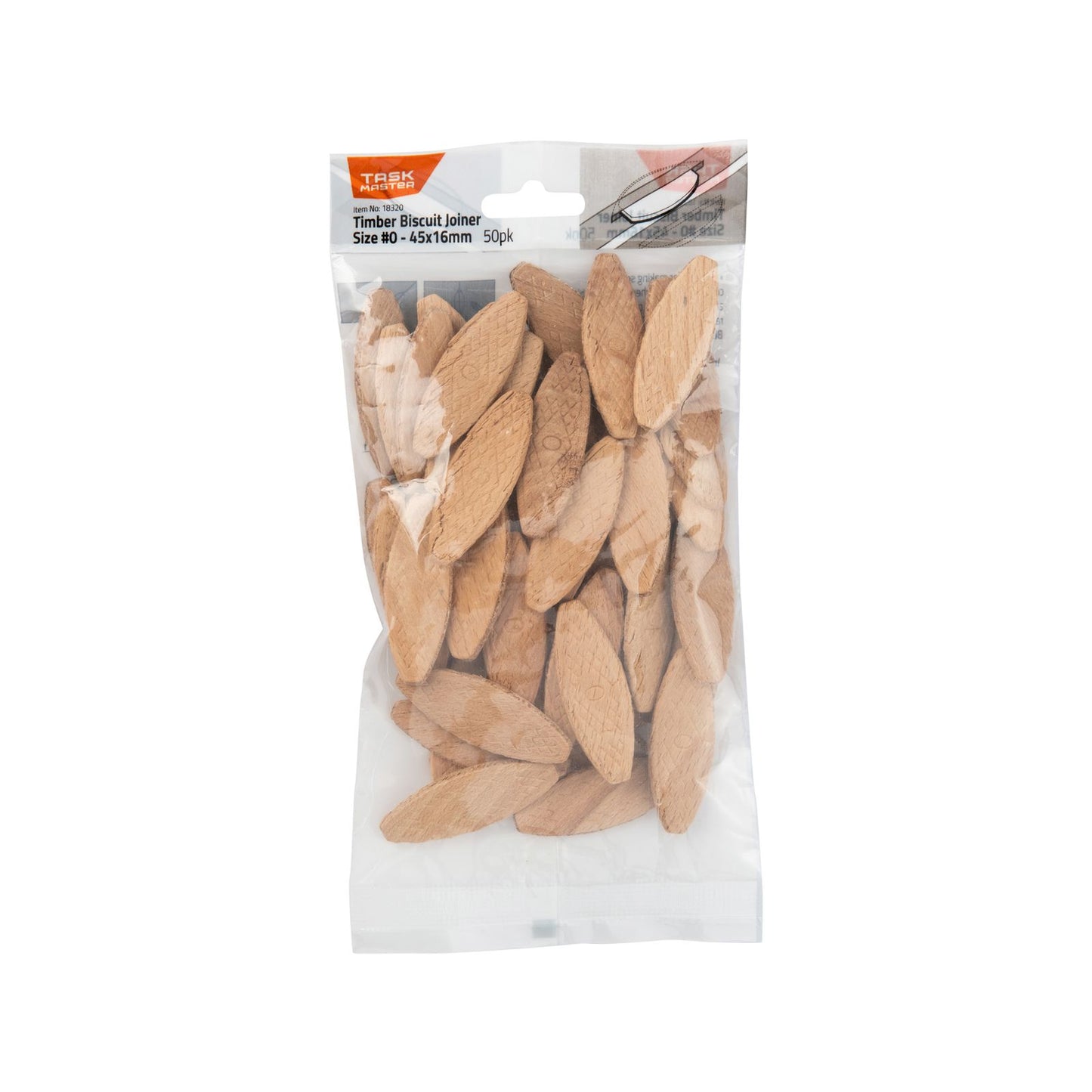 Taskmaster Biscuit Joiner - 45 x 16mm - 50 Pack