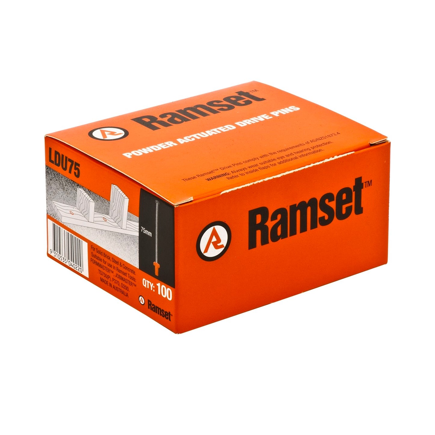Ramset Nail Gun Drive Pin - 3.7 x 75mm - 100 Pack