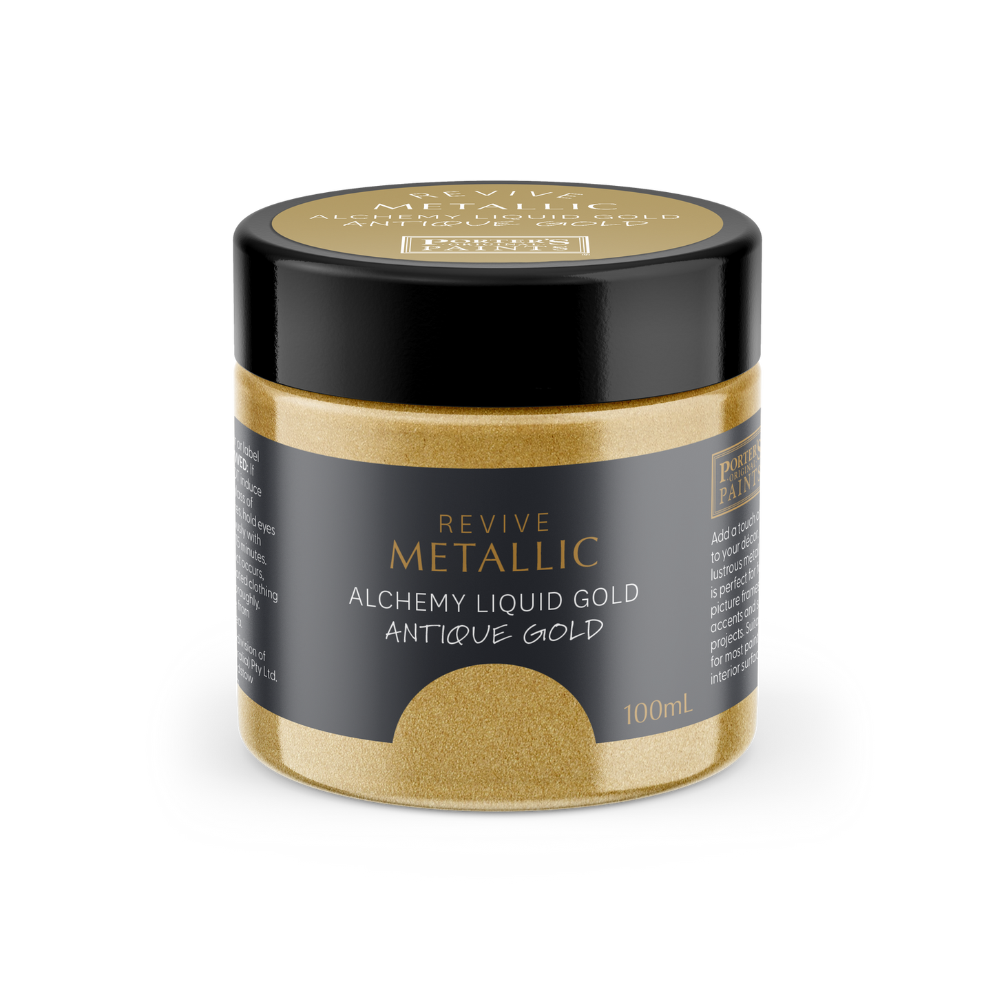 Porters Metallic Furniture Paint - 100ml - Antique Gold