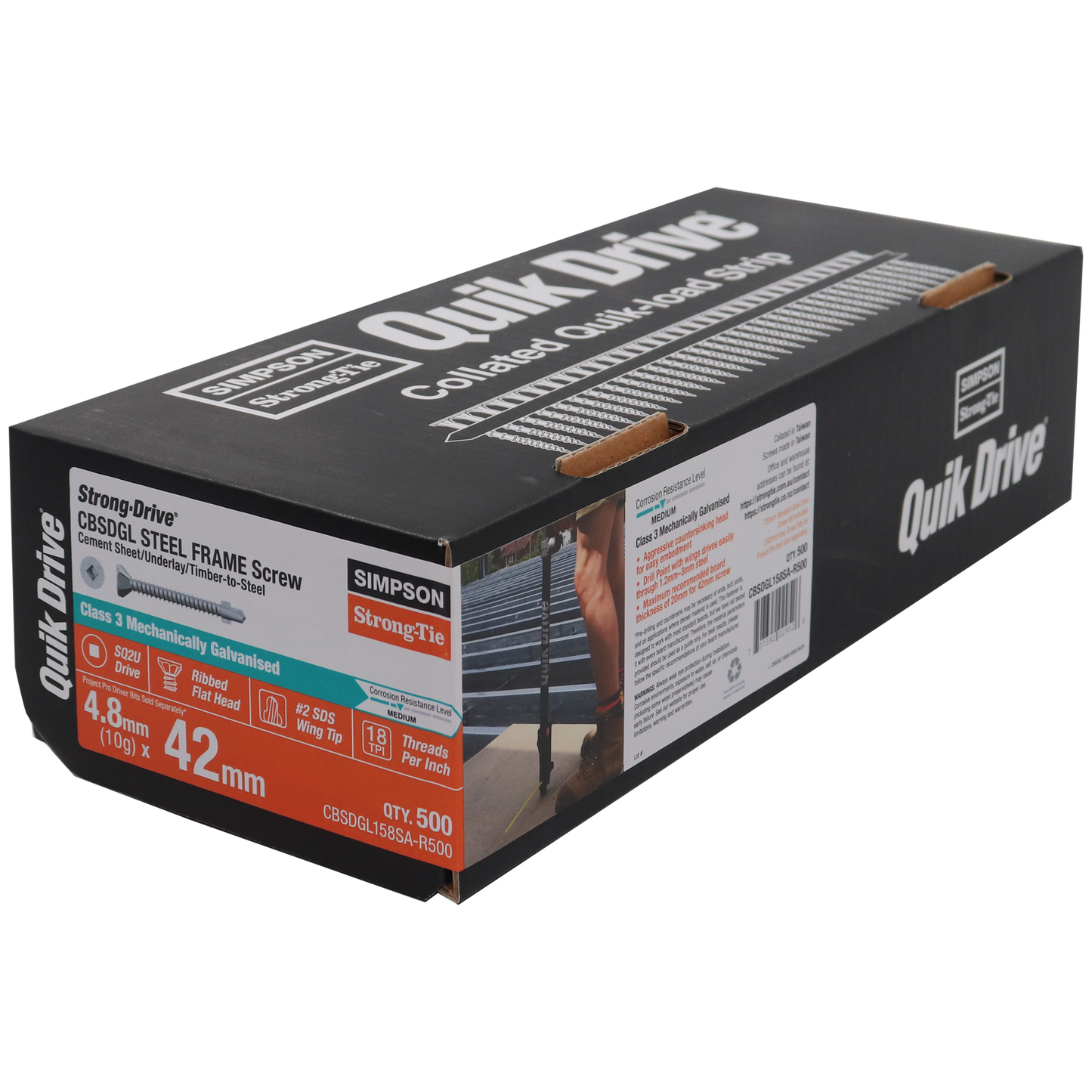 Simpson Strong Tie Collated Quik Drive Screw - 10 x 42mm - 500 Pack