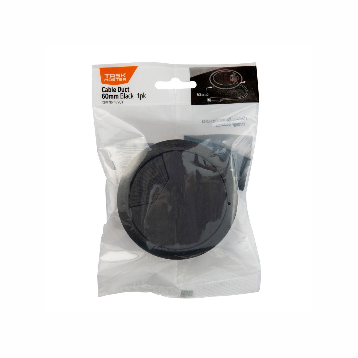 Taskmaster Black Cable Duct - 60mm