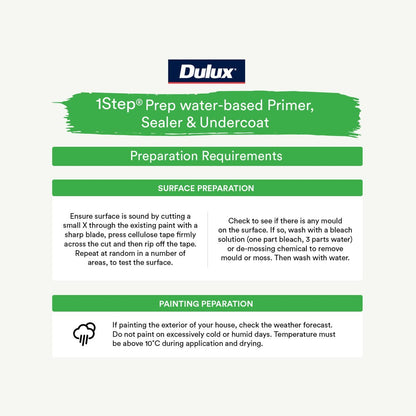 Dulux 1Step Prep Primer Sealer 500ml Water Based Mould Resistant