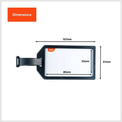 Taskmaster Executive ID Tags - 61 x 107mm - Black - 2 Pack