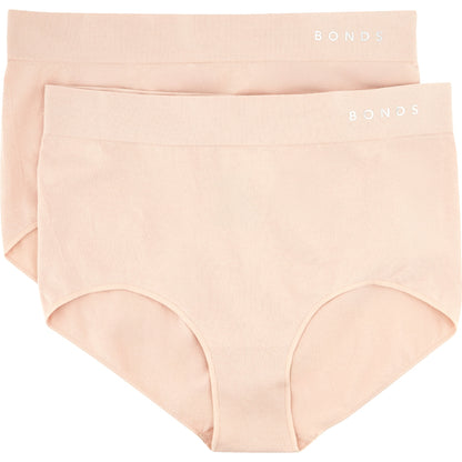 Bonds Ladies Seamless Full Brief Size 12 Assorted 2 Pack