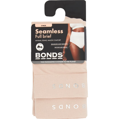 Bonds Ladies Seamless Full Brief Size 12 Assorted 2 Pack