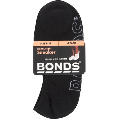 Bonds Womens Logo Light Weight Size 8-11 Assorted 4 Pack