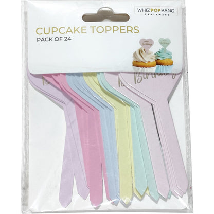 Whiz Pop Bang Cupcake Toppers Assorted 24 Pack