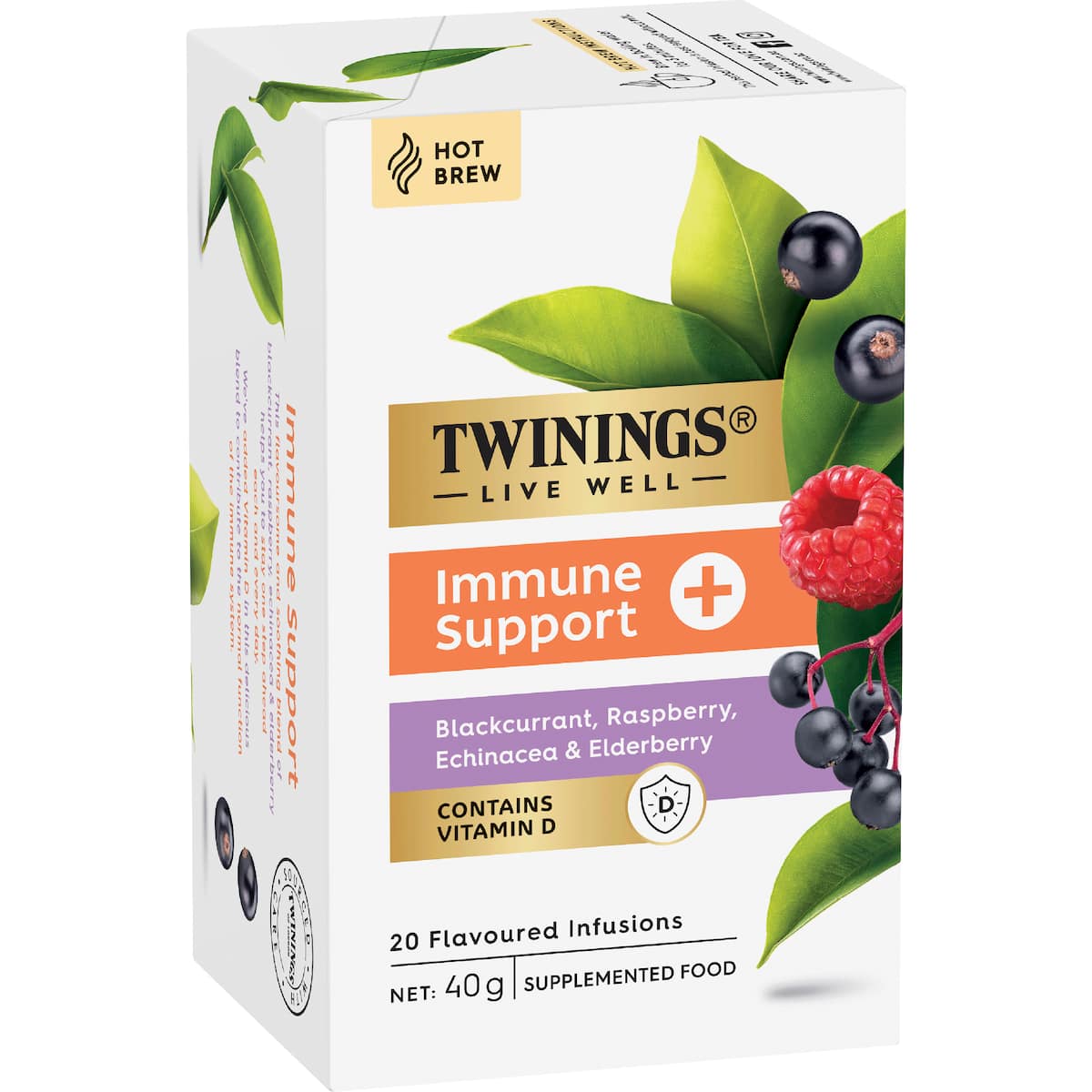 Twinings Live Well Immune Support+ Tea Bags 20 Pack