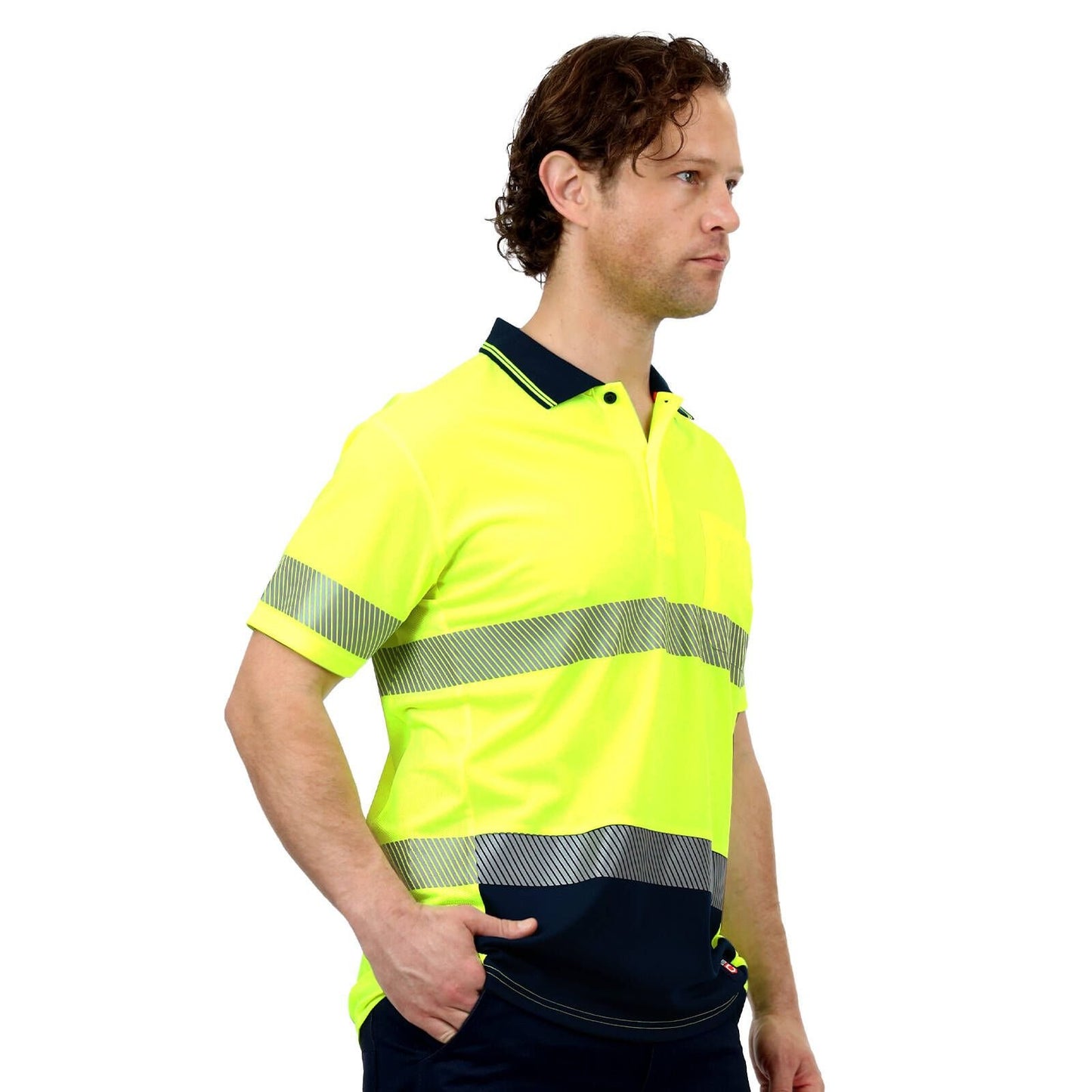 Citeco Yellow Hi Vis Short Sleeve Polo - Large