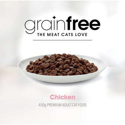 Fussy Cat Grain Free Kitten Dry Cat Food Chicken With Vegetables 450g