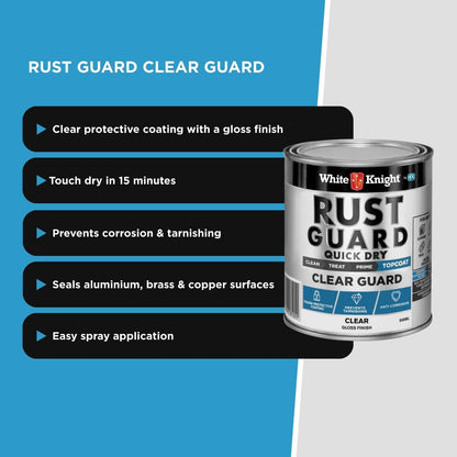 White Knight Rust Guard Clear Paint - 500ml