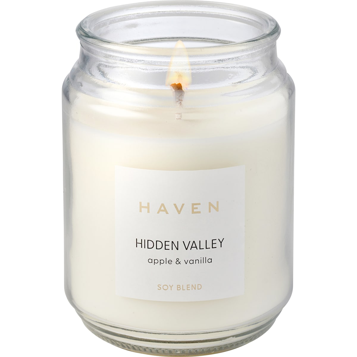 Haven 14.5cm Hidden Valley Apple & Vanilla Soy Blend Candle Each
