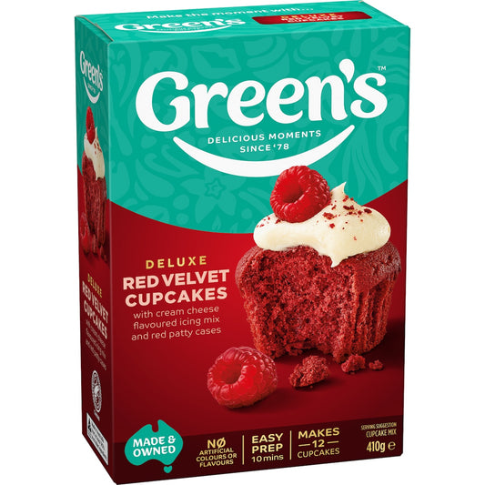 Greens Red Velvet Cupcake Mix 410g