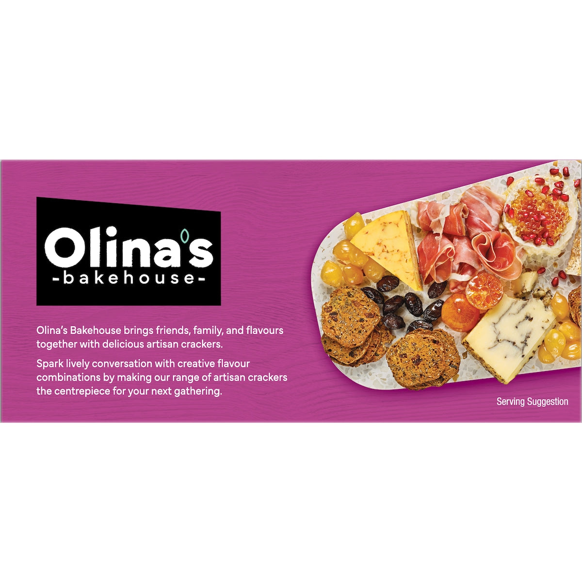 Olinas Bakehouse Artisan Crackers Biscuits Fig & Black Olive 100g
