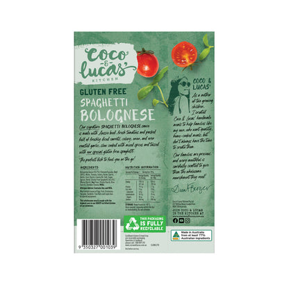 Coco & Lucas Gluten Free Spaghetti Bolognese - 270g