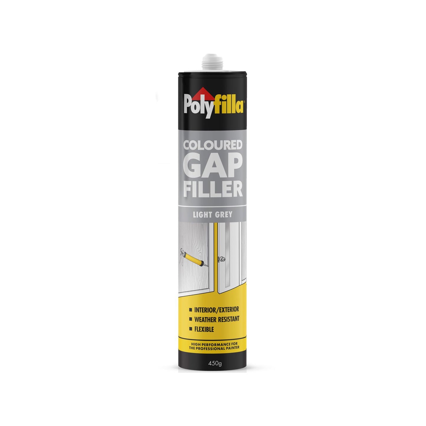 Poly Coloured Caulk Gap Filler - 450g - Light Grey
