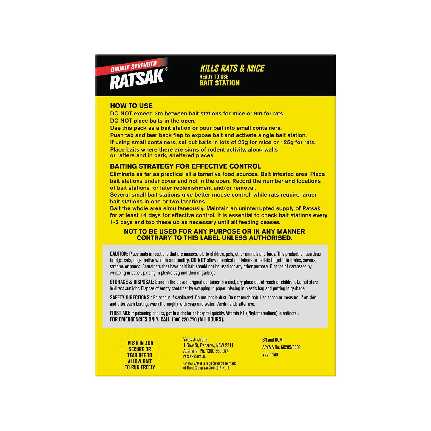 Ratsak Bait Station - 1kg