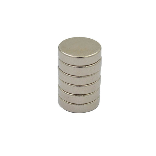 Everhang 12mm Rare Earth Disc Magnet - Neodymium - 6 Pack - Strong