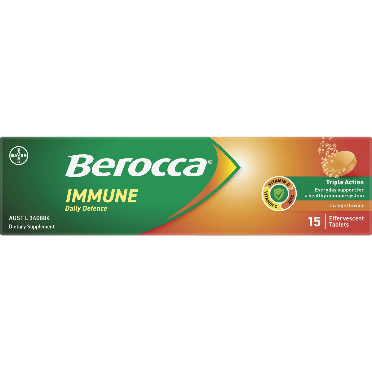 Berocca Immune Daily Defence Effervescent Tablets 15 pack