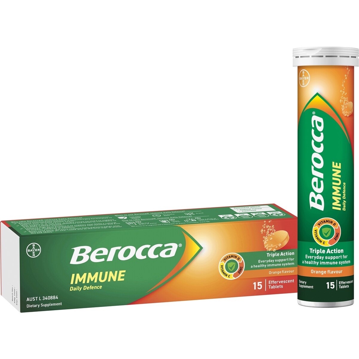 Berocca Immune Daily Defence Effervescent Tablets 15 pack