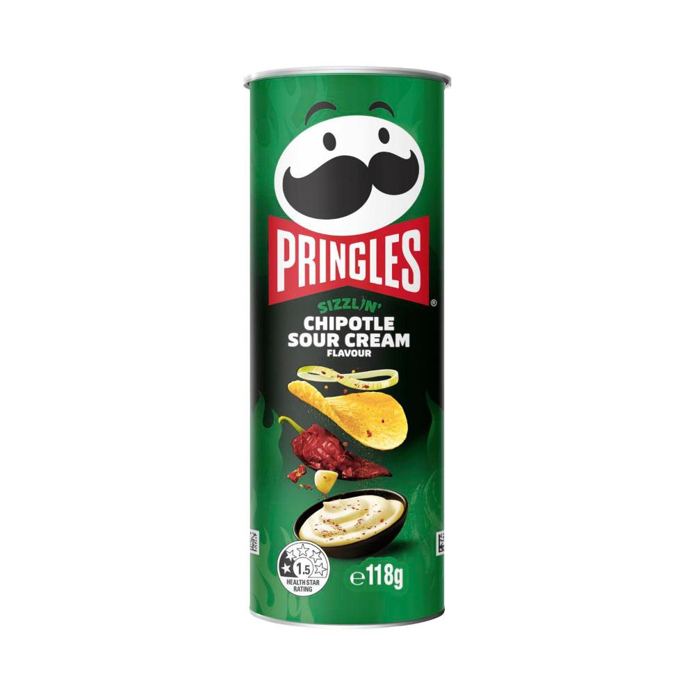 Pringles Potato Chips Sizzle Chipotle Sour Cream - 118g
