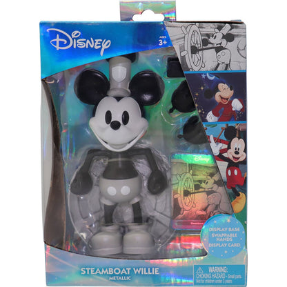 Disney Steamboat Willie Metallic Figure 6 Inch Each