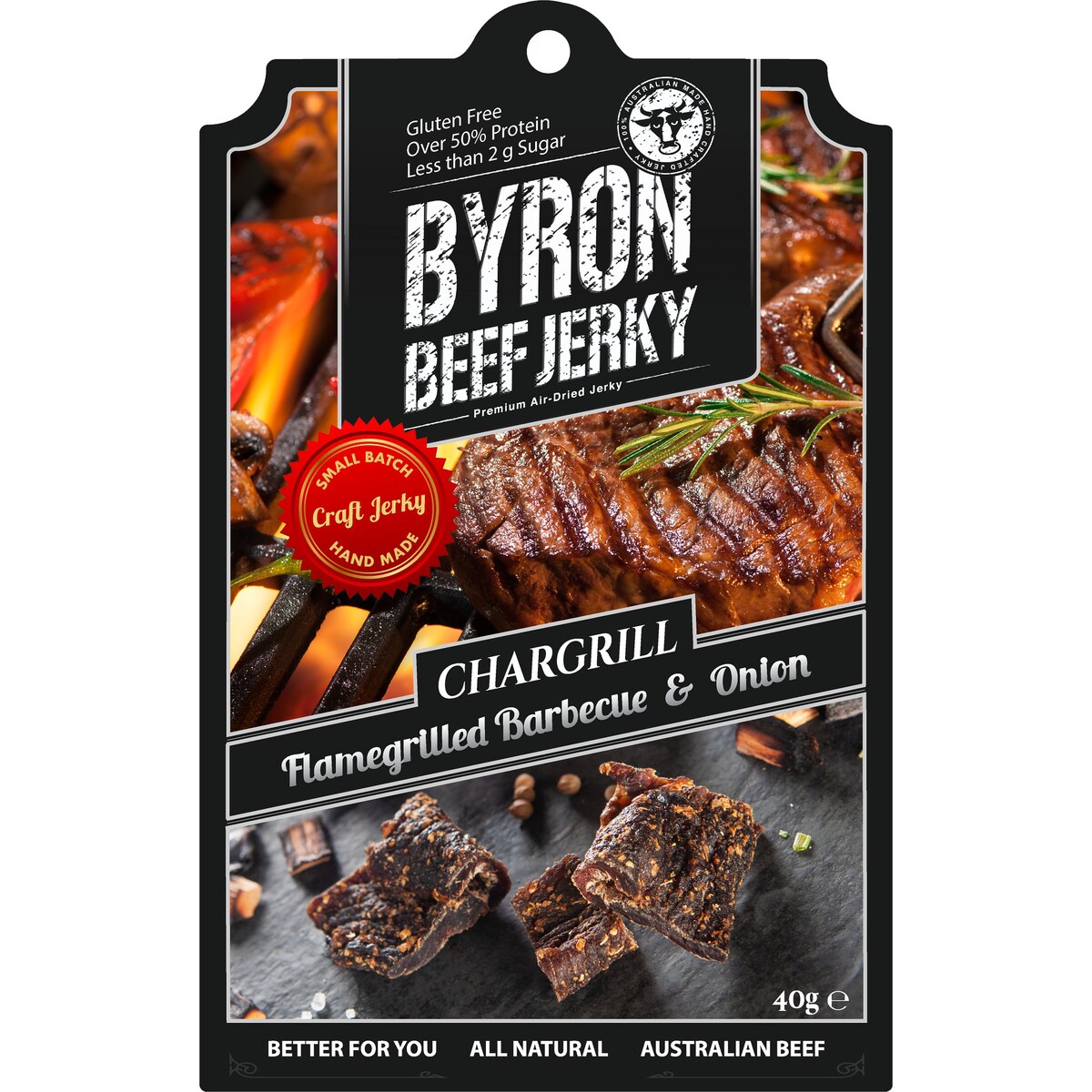 Byron Beef Jerky Chargrill 40g
