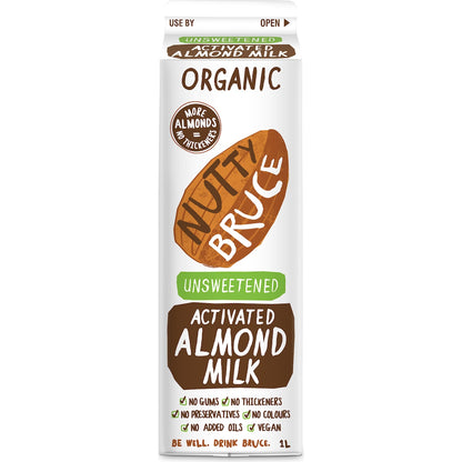 Nutty Bruce Organic Unsweetened Almond Plant Milk 1l