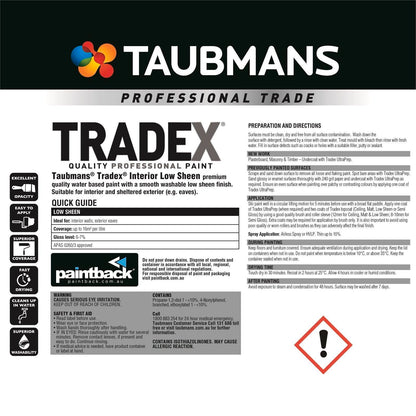 Taubmans Tradex Paint - 4L - Low Sheen