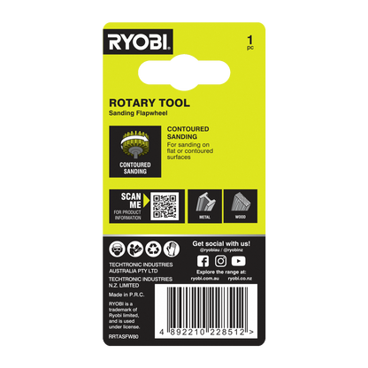 Ryobi Grit Flap Wheel - 80 Grit - 38mm