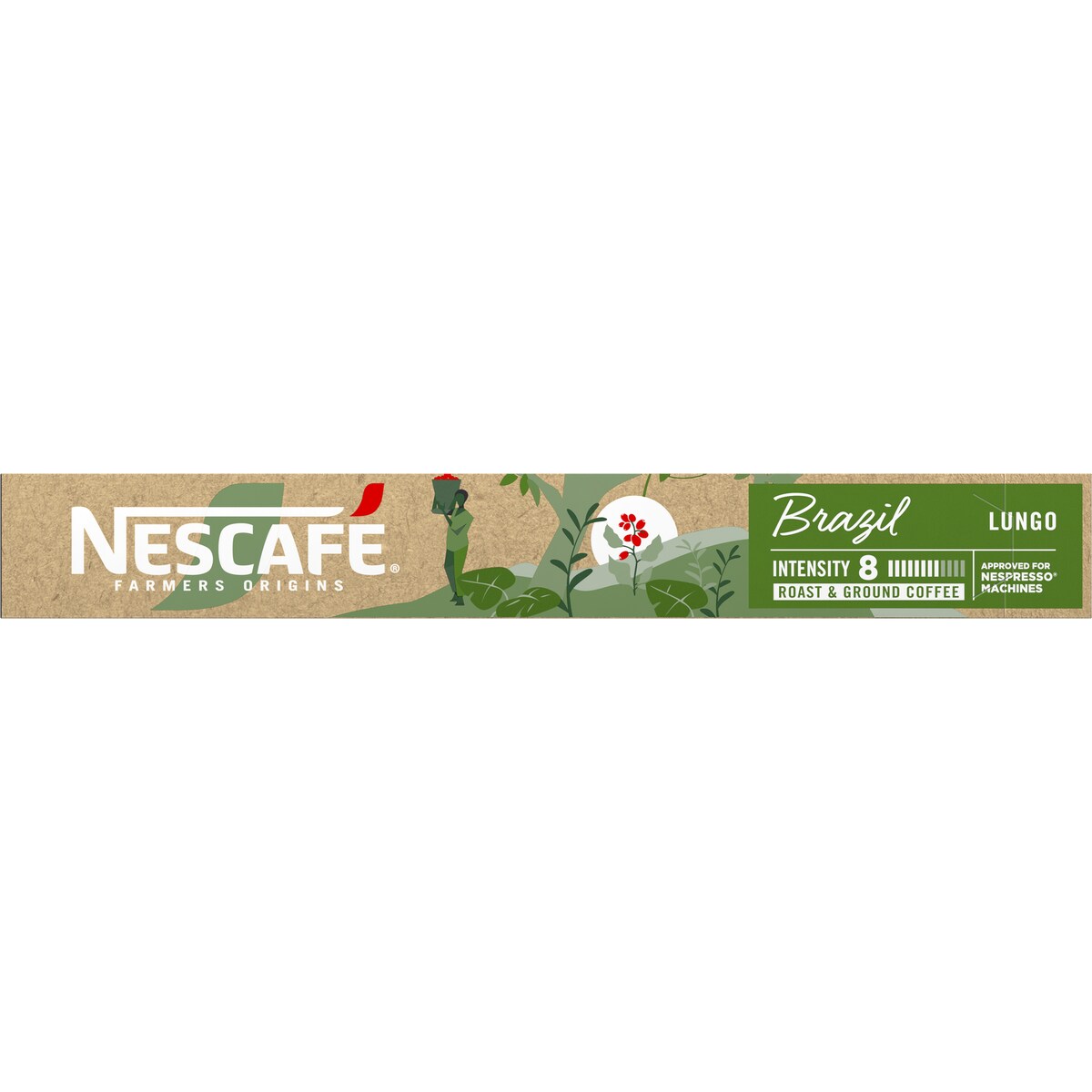 Nescafe Farmers Origin Brazil Lungo Coffee Capsules 10 Pack