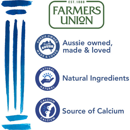 Farmers Union Greek Style Yoghurt Pouch Real Vanilla Bean 130g
