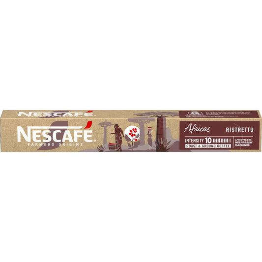 Nescafe Farmers Origin Pods Africas Ristretto Coffee Capsules 10 Pack