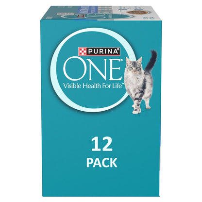 Purina One Cat Food Healthy Adult Ocean Fish In Gravy 70g X 12 Pack