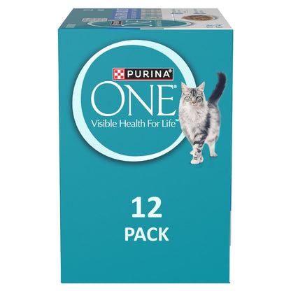 Purina One Wet Cat Food Healthy Adult Ocean Fish In Gravy 70g X 12 Pack
