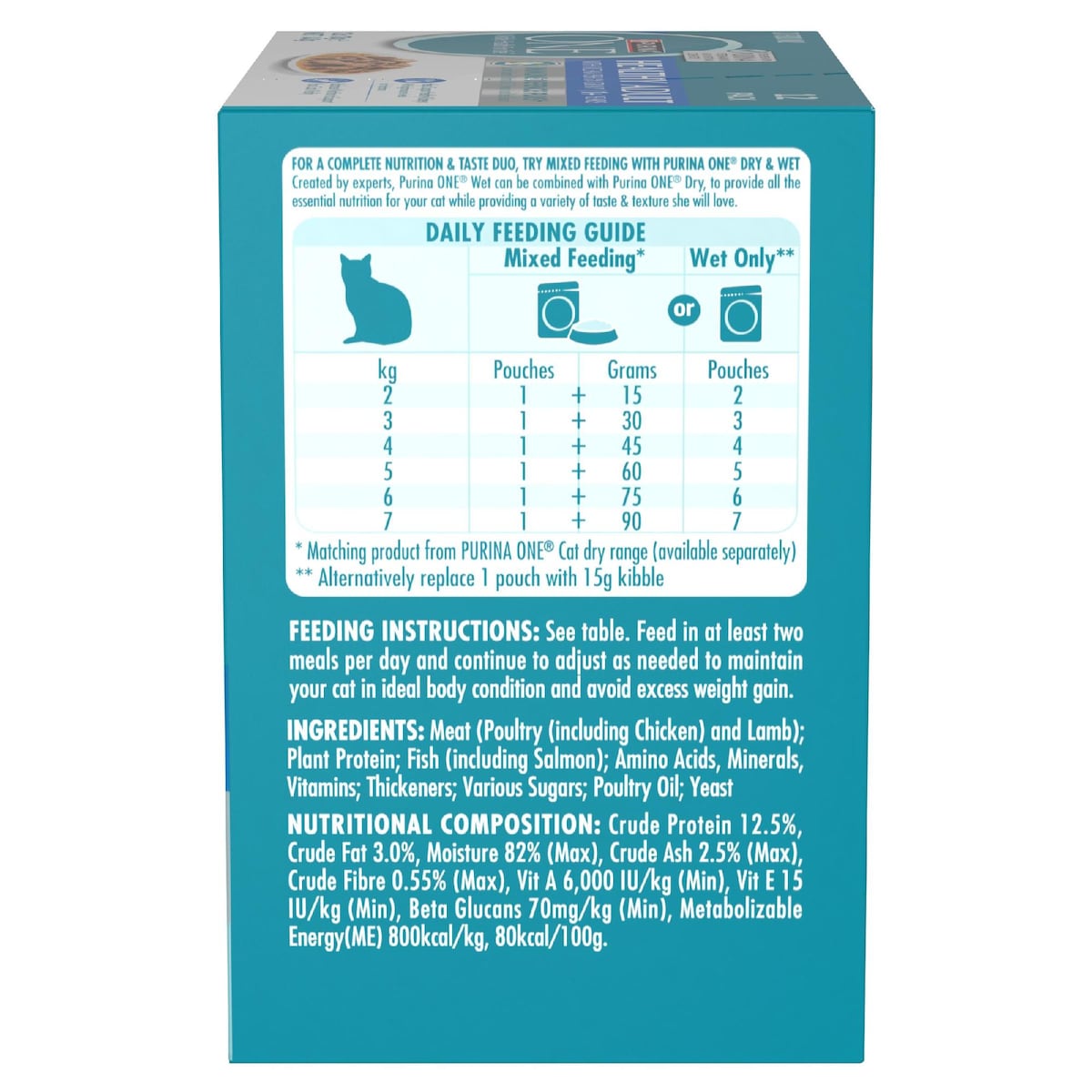 Purina One Wet Cat Food Healthy Adult Ocean Fish In Gravy 70g X 12 Pack