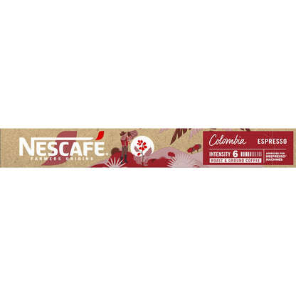 Nescafe Farmers Origins Colombia Caffeinato Nespresso Approved Coffee Pods 10 Pack