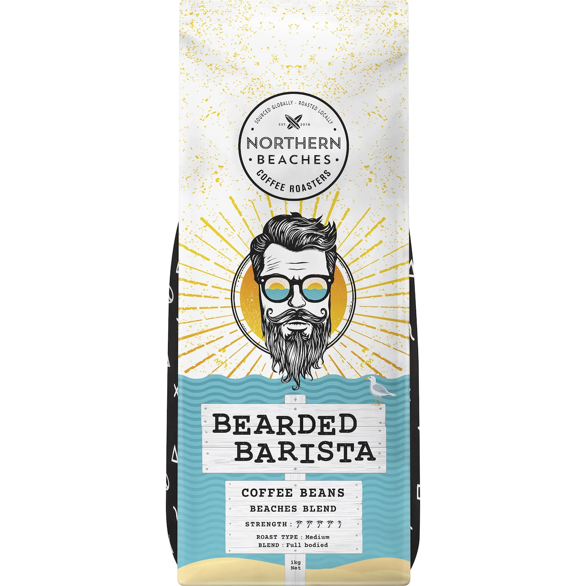Northern Beaches Coffee Roasters Bearded Barista Coffee Beans 1kg