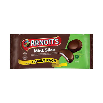 Arnott's Family Pack Biscuits Choc Mint Slice - 365g