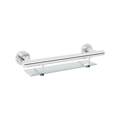 Evekare Bath Shelf With Grab Rail - 488mm Stainless Steel - Supports 250kg