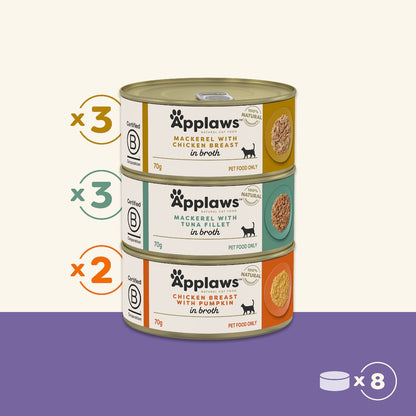 Applaws Wet Cat Food Cuisine Selection 70g X 8 Pack